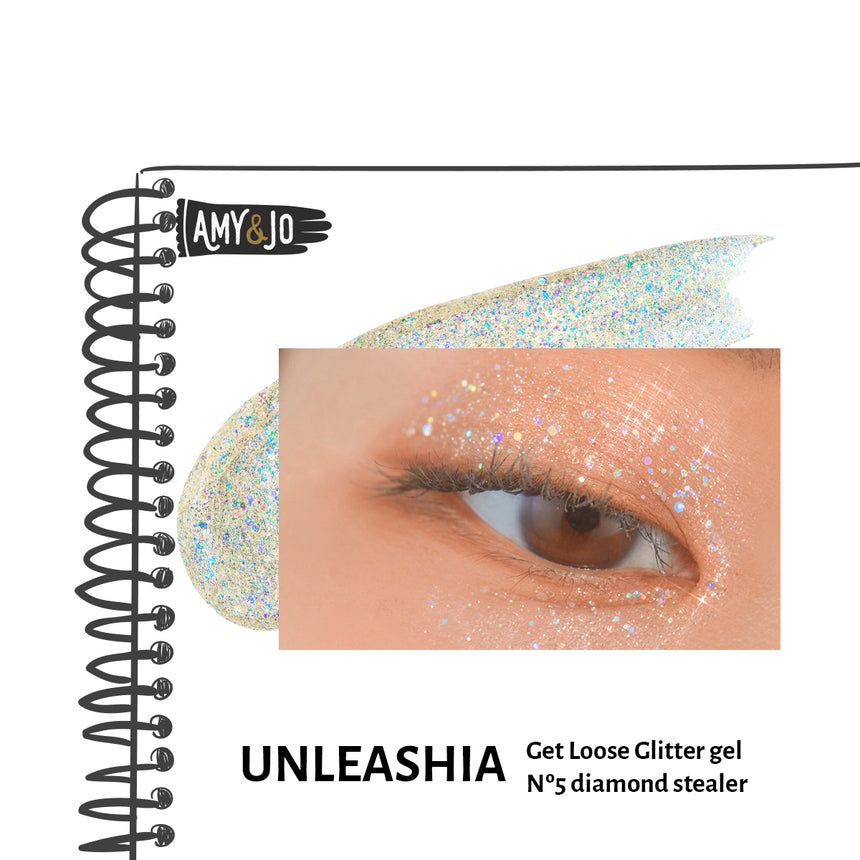 [UNLEASHIA/アンリシア] ゲットルーズグリッタージェル#05ダイヤモンドスティラー_Get Loose Glitter gel Nº 5 diamond stealer