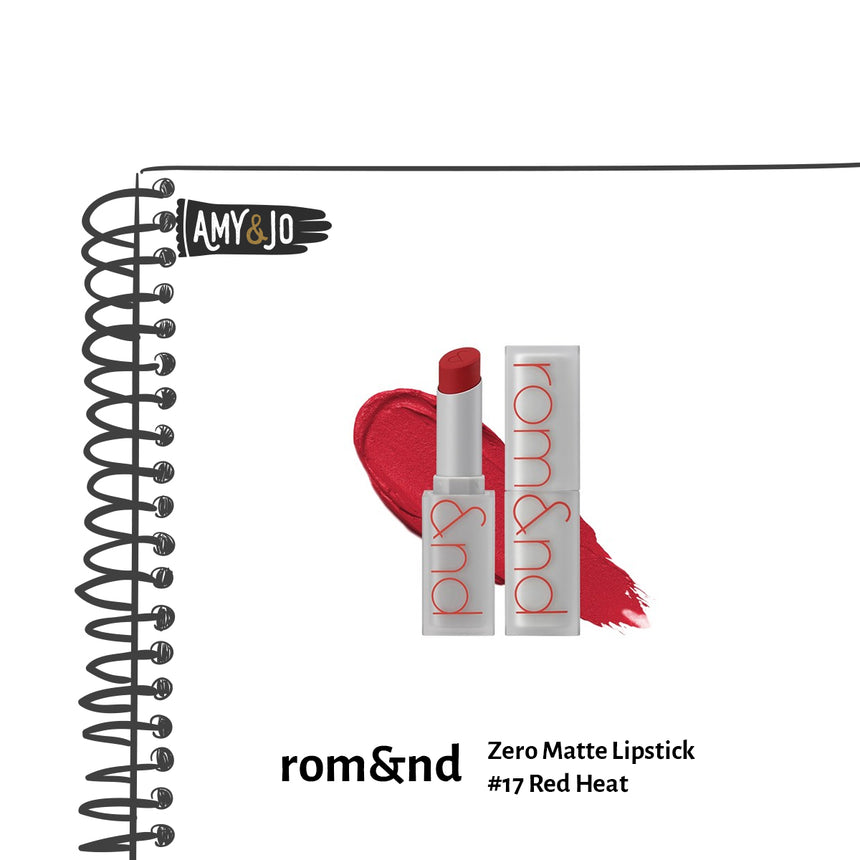 [ROMAND/ロムアンド] ゼロマットリップスティック＃17レッドヒット_Zero Matte Lipstick #17 Red Heat