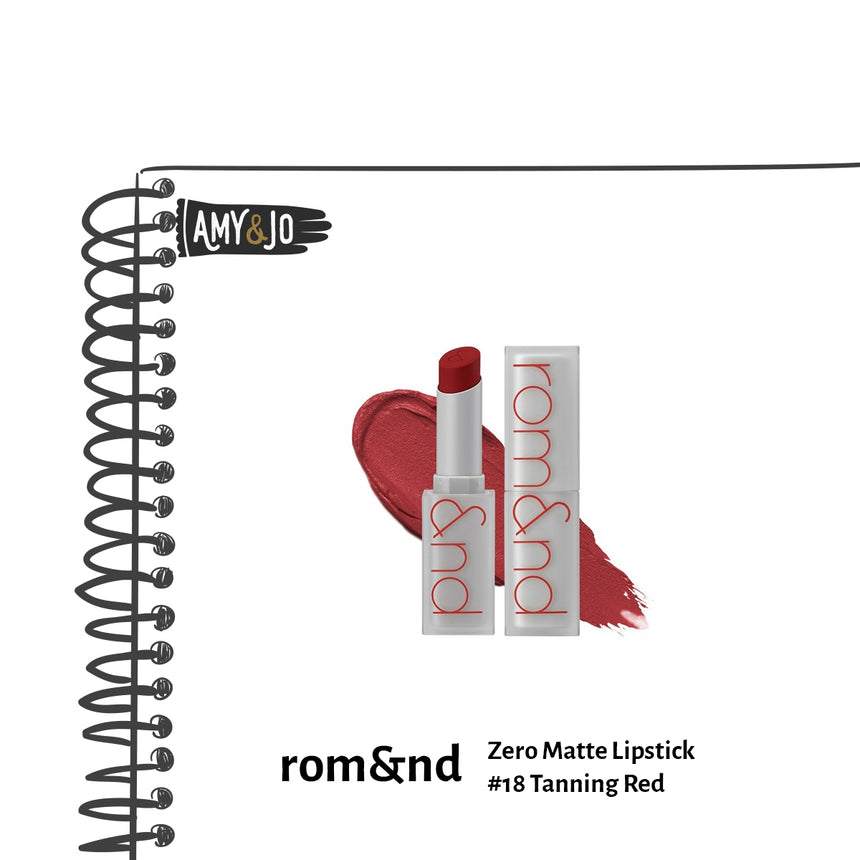 [ROMAND/ロムアンド] ゼロマットリップスティック＃18テーニングレッド_Zero Matte Lipstick #18 Tanning Red