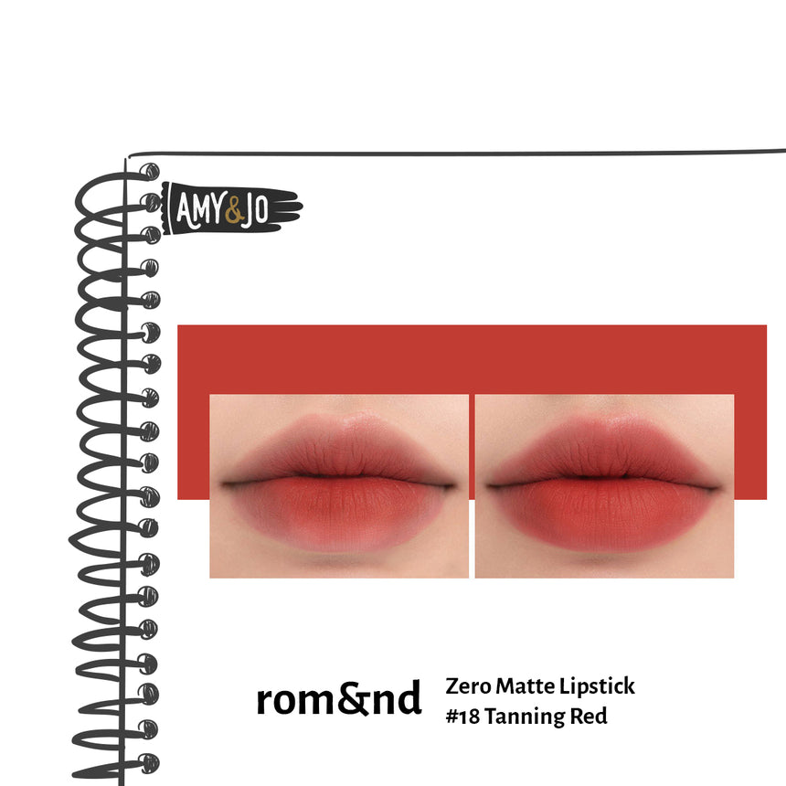 [ROMAND/ロムアンド] ゼロマットリップスティック＃18テーニングレッド_Zero Matte Lipstick #18 Tanning Red