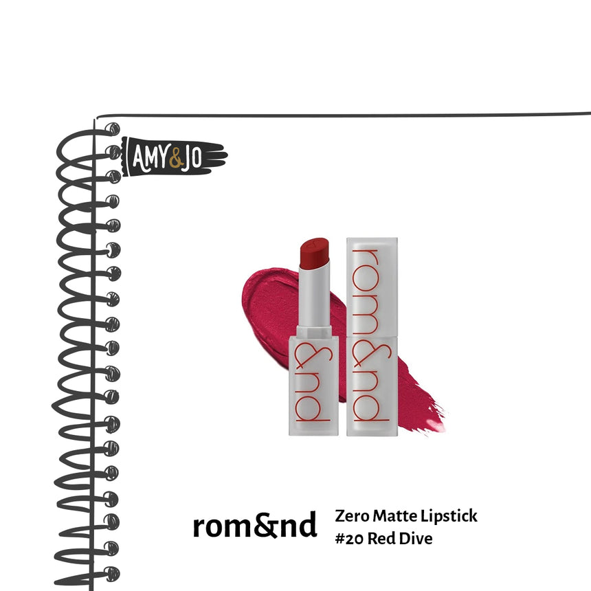 [ROMAND/ロムアンド] ゼロマットリップスティック＃20レッドダイブ_Zero Matte Lipstick #20 Red Dive